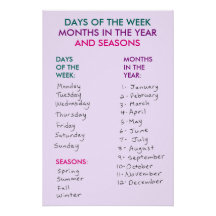 Dias da Semana, Meses no Ano e Assentos v2