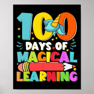 Poster Dias De Aprendizagem Mágica Crianças Figuram 100º