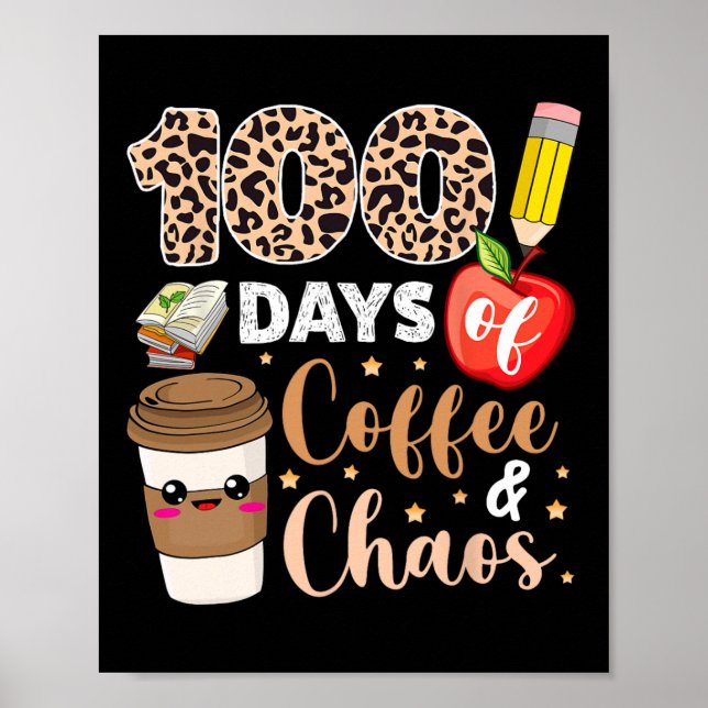 Poster Dias De Café 100º Dia De Professores Escolares (Frente)
