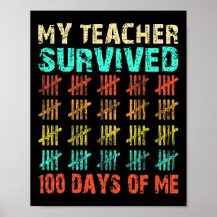 Poster Dias De Crianças Escolares 100º Dia De Figurino Es