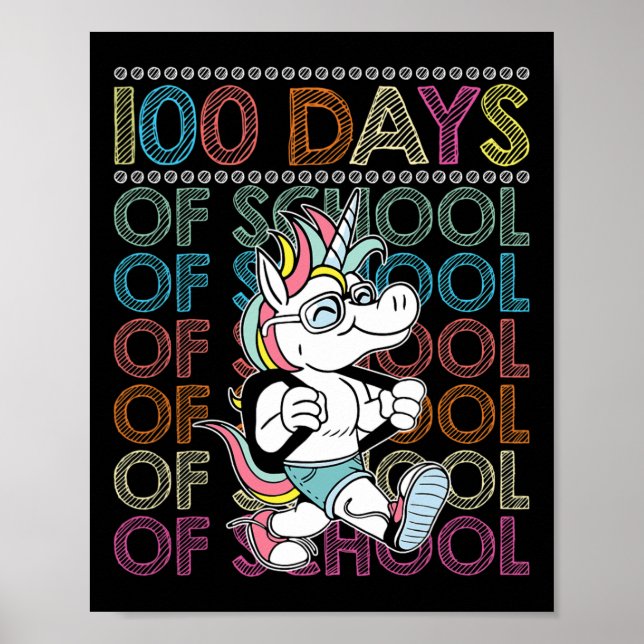 Poster Dias de Escola Feliz 100º Dia (Frente)