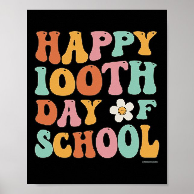 Poster Dias De Escola Para Estudante De Professores Retro (Frente)