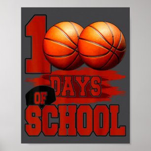 Poster Dias de Escolares Basquete 100 100º Dia Escolar Me