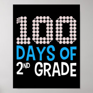 Poster Dias De Esportes De Basebol Da Classe segundo 100.