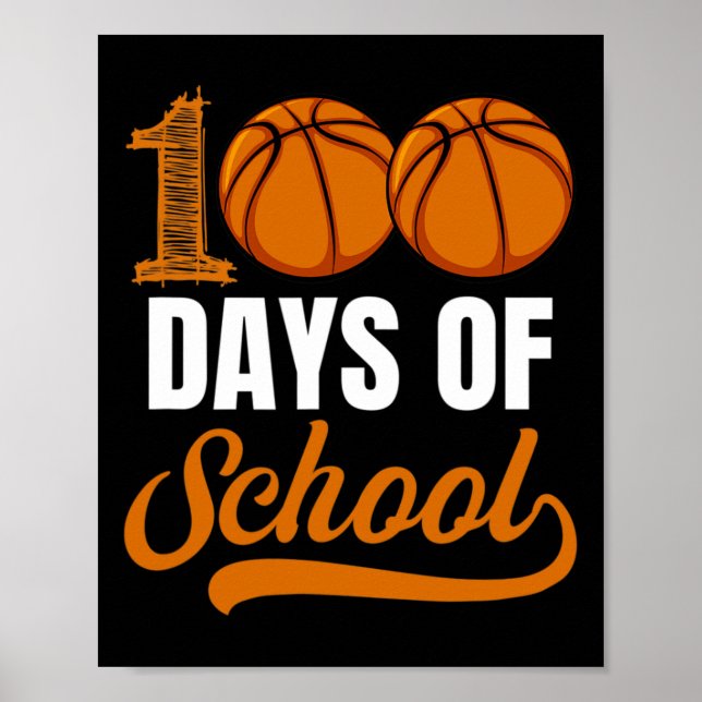 Poster Dias de Menina Jogadora De Basquete Da Escola (Frente)