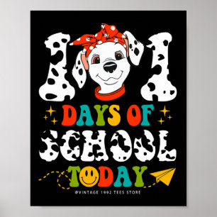 Poster Dias De Meninos De Cão Na Escola Meninas Dalmacian