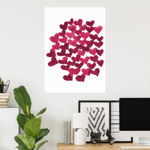 Poster Dias de os namorados - viva magenta