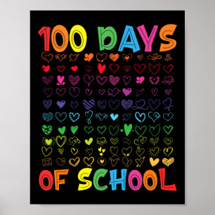 Poster Dias De Professora Crianças Estudantes Garota 100 