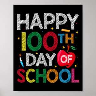Poster Dias De Professores E Crianças Felizes 100º Dia Nã