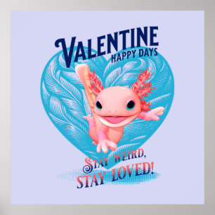 Poster Dias felizes de São Valentim Fique esquisito, fiqu