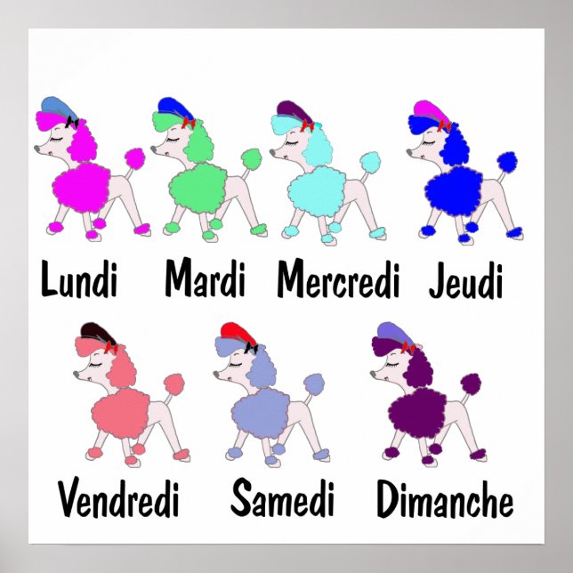 Poster Dias Franceses da Semana (Frente)