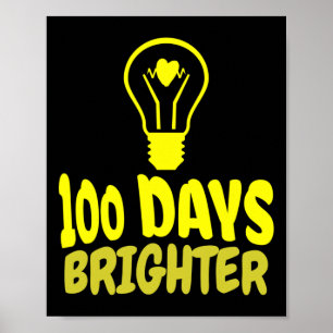 Poster Dias Mais Brilhantes Felizes 100 Dias De Meninas E