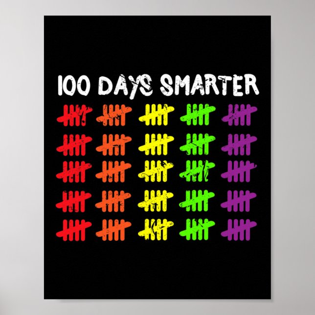 Poster Dias Mais Inteligentes Contando Pontos De Hash Dia (Frente)