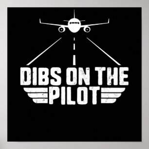 Poster Dibs No Avião-Piloto Namorada