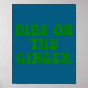 Poster Dibs no ruivo dia de São Patrício irlandeses ruivo
