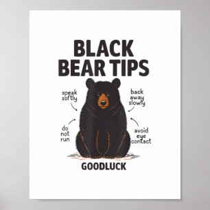 Poster Dicas de Urso Preto boa sorte