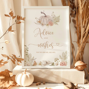 Poster Dicas e votos de amor Boho Fall para os recém-casa