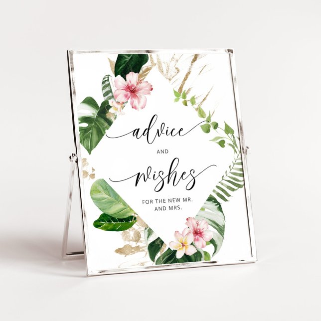 Poster Dicas e votos tropicais para Recém-Casados (Criador carregado)