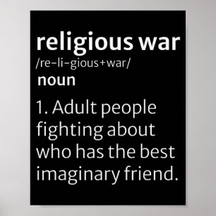 Poster Dicionário de Guerra Religiosa Definição Sarcástic