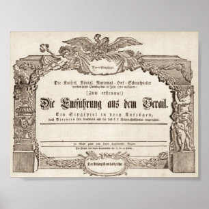 Poster Die Entführung aus dem Serail Oper Amadeus Mozart