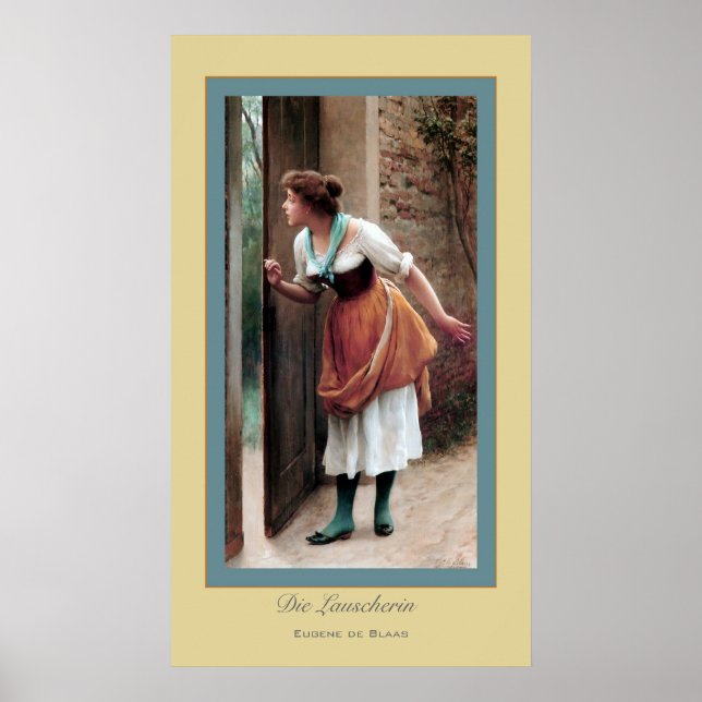 Póster Die Lauscherin ~ Eugene de Blass (Frente)