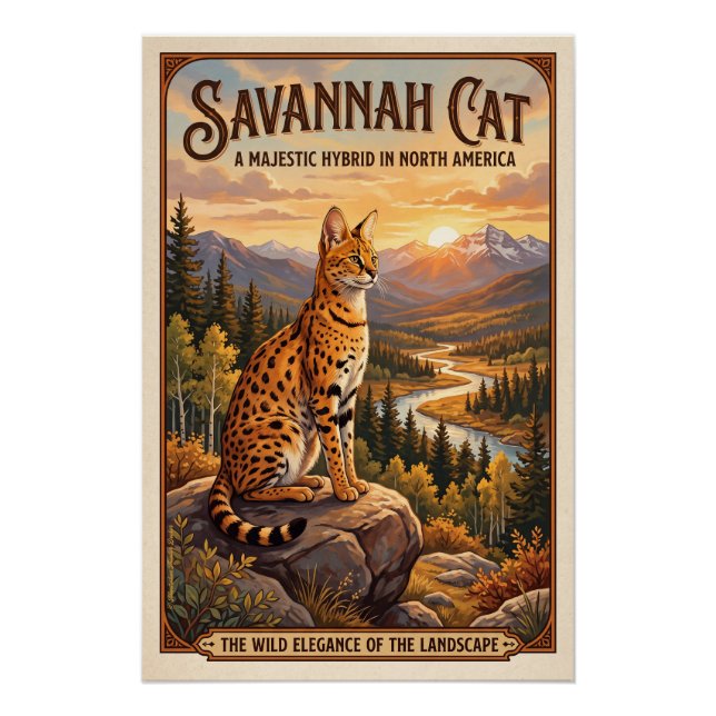 Póster Die Savannah-Katze  (Frente)