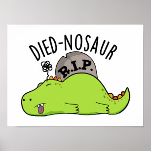Poster Died-nosauro Piadas engraçadas de dinossauro