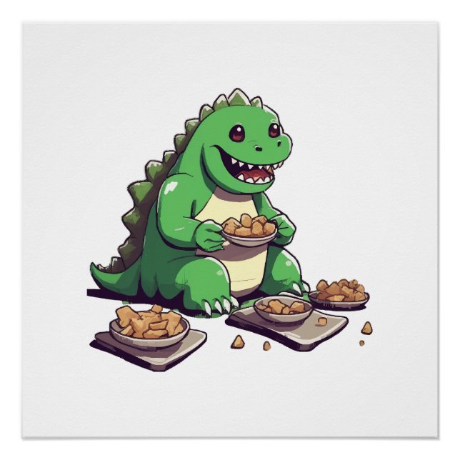 Póster Dieta dos dinossauros amanhã (Frente)