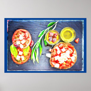 Poster "Dieta Grega e Mediterrânica" Foto Grata. Compre a