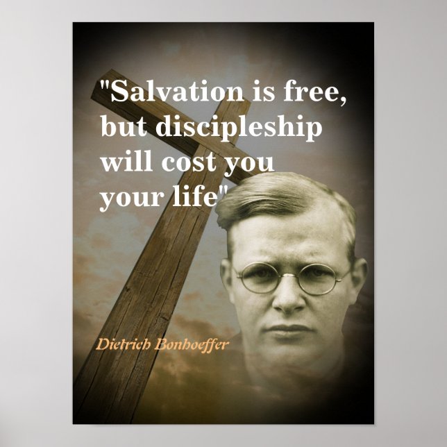 Poster Dietrich Bonhoeffer Quote On Salvation (Frente)
