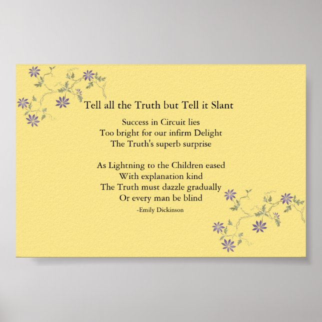 Póster Diga a verdade, mas diga-a ao Slant (Frente)