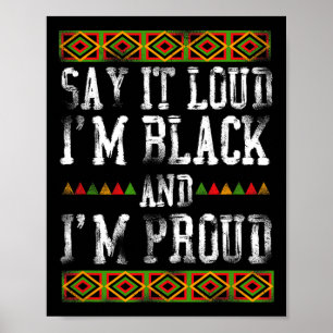 Poster Diga alto que sou negro e tenho orgulho de históri