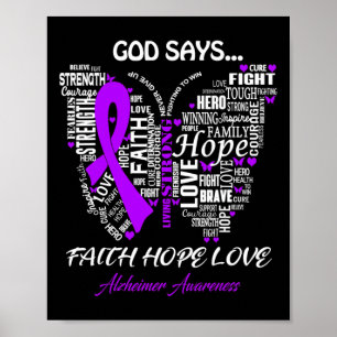 Poster Diga Faith Hope Ame Alzheimerheimer Ajoelhe Presen