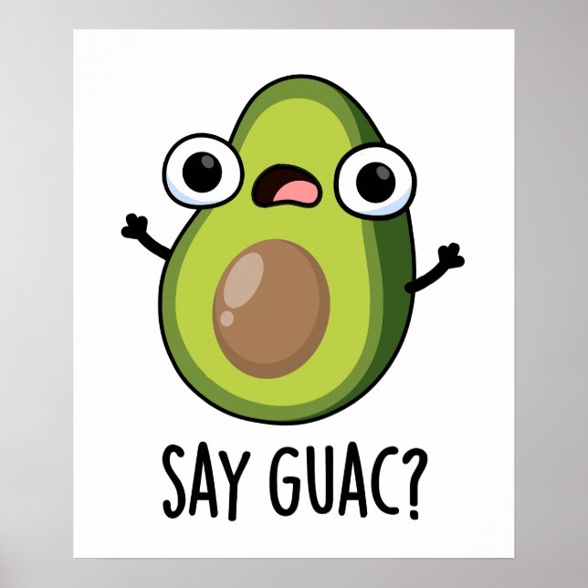 Poster Diga Guac Funny Avocado Pun (Frente)