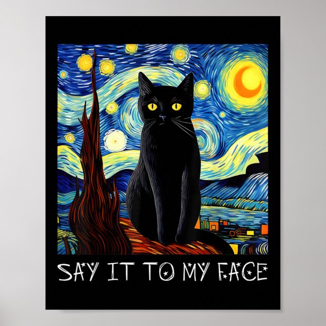 Poster Diga Isso Para Minha Cara Arte Engraçada, Pintado  (Frente)