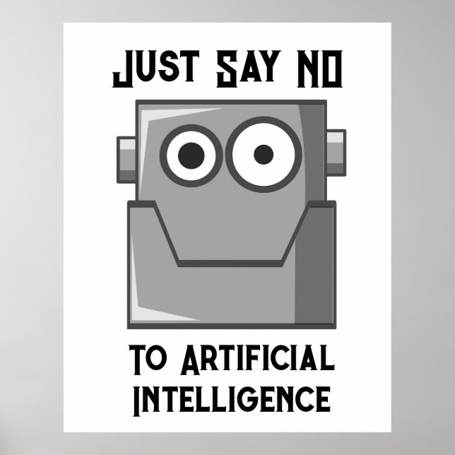 Poster Diga Não à Inteligência Artificial (Frente)
