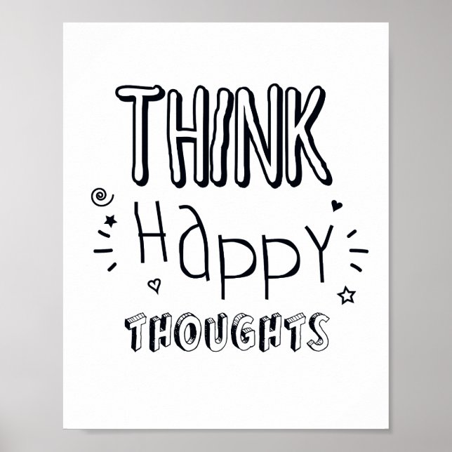 Poster Digitação Escandi Preto e Branco Inspiracional (Frente)