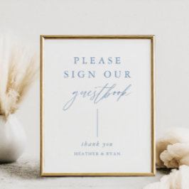 Poster Digital Dusty Blue Calliografia - Sinal do nosso l