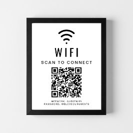 Poster Digitalização de Rede Wifi para Conectar Código QR