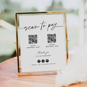 Poster Digitalização De TODOS Para Pagar Sinal De Saída M