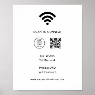 Poster Digitalizar Conectar WiFi Logotipo empresarial Emp