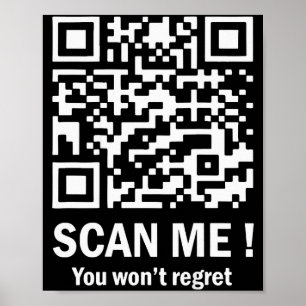 Poster Digitalize-me Você Não Se Arrependerá Piada Qr Tru