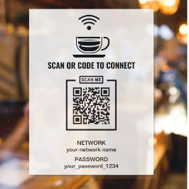 Poster Digitalize o código QR para conectar o acesso à se