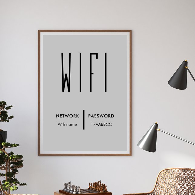 Poster Digitalize para conectar a senha Wi-Fi de código Q (Criador carregado)