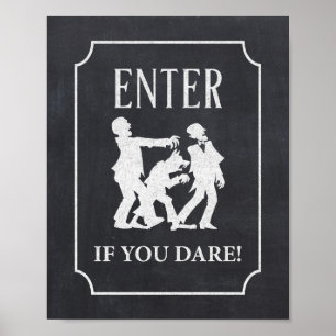 Poster Digite Se Você Ousa O Sinal De Quadro De Conversaç