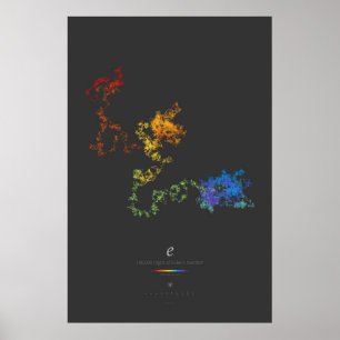Poster dígitos 100k do número de Euler (escuro)