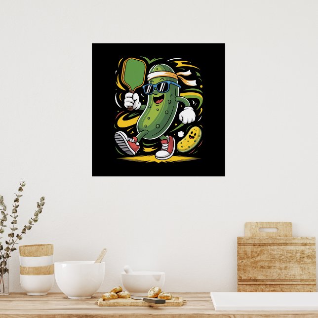Poster Dill Pickle Jogando Pickleball (Cozinha)