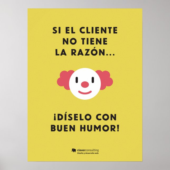Poster Dilo con humor con descuento (Frente)