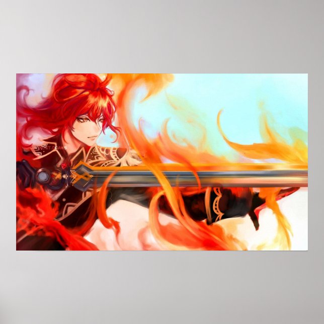 Poster Diluir do impacto de Genshin (Frente)