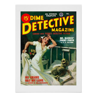 Póster Dime Detetive Magazine (Dez, 1948)